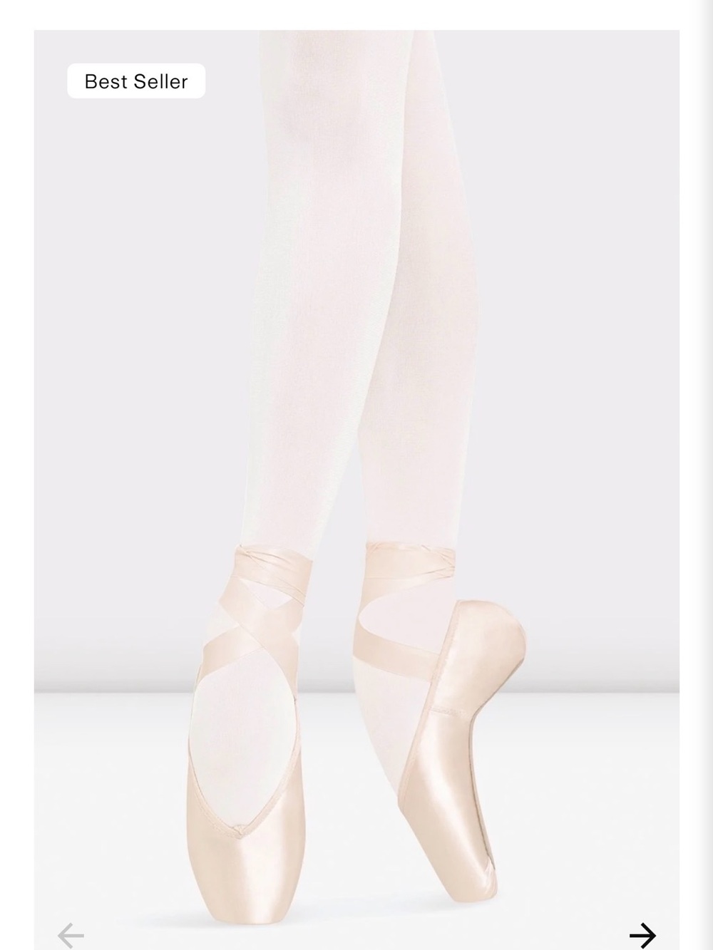 Bloch Satin Pointe Shoes in Blush Pink
